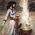 Oil painting reproduction sample #266 The Magic Circle by John William Waterhouse